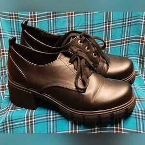 Women's Soda JoJo Oxford Platform Shoes - Size 10 - Black